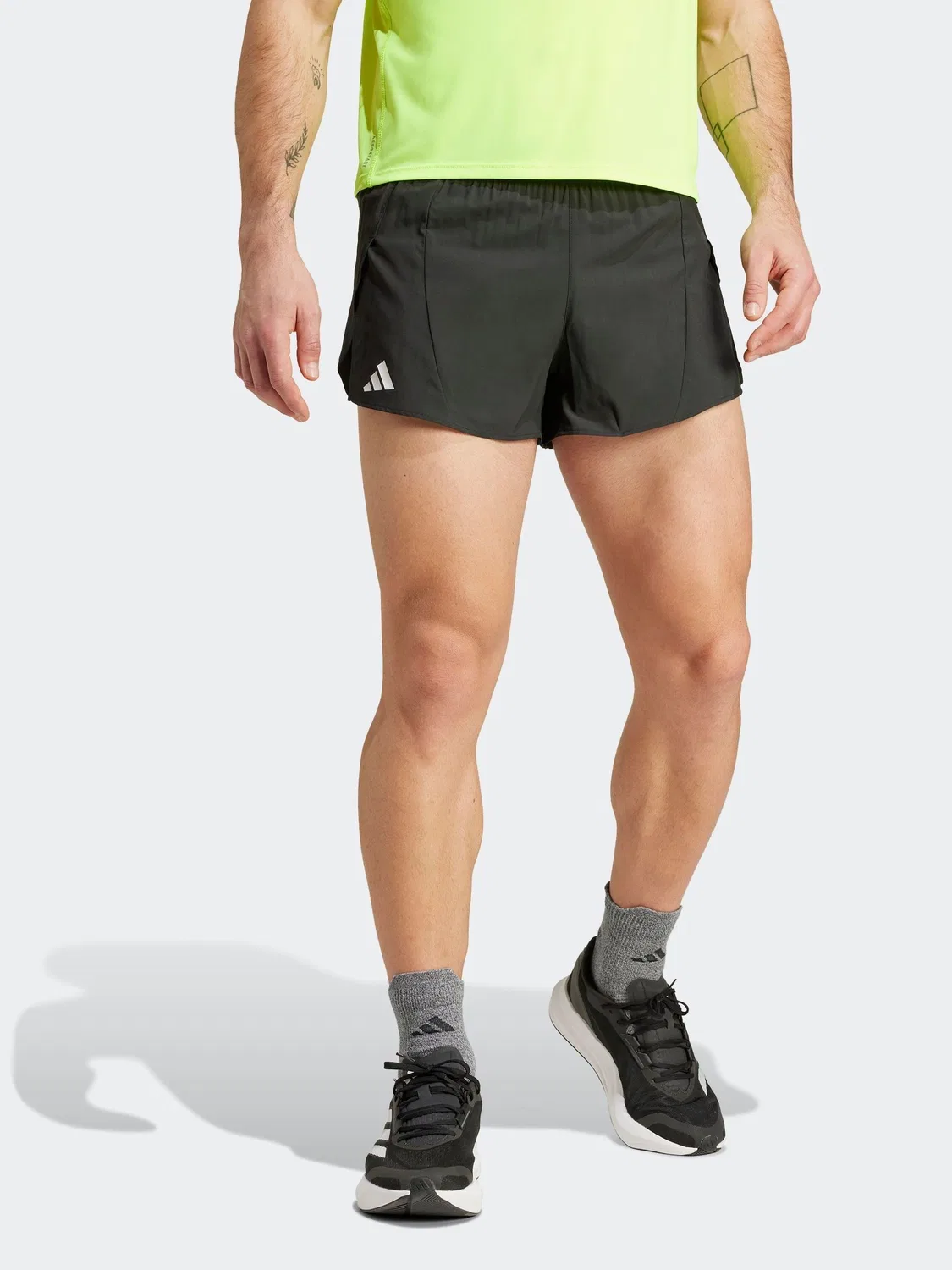 Шорты для бега Adizero Essentials с разрезом adidas, черный