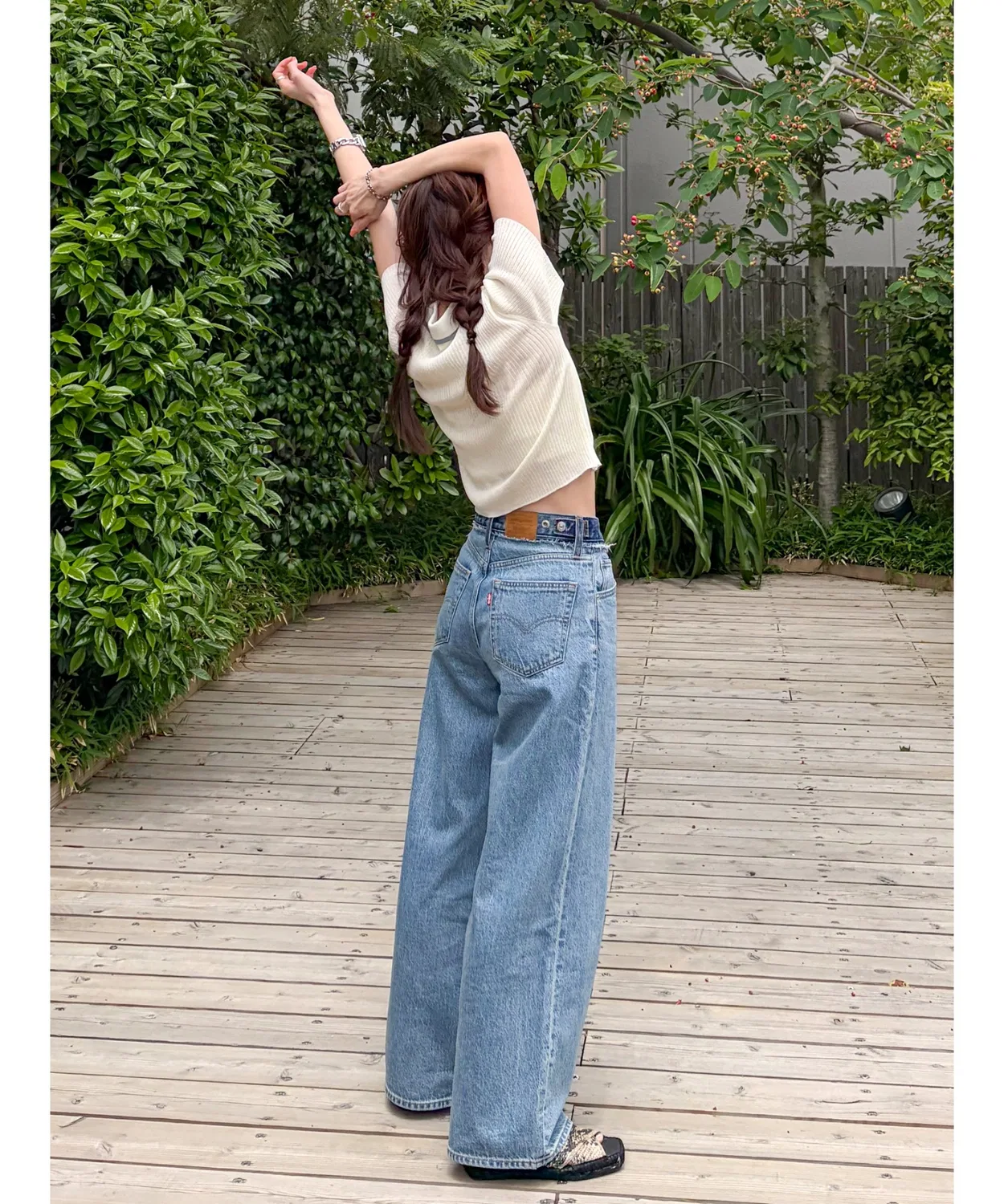 Женские джинсы прямого кроя с ремейком Cinch Wide Leg Remake Denim Levi's, Blue
