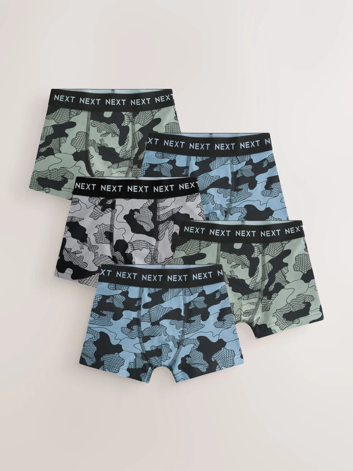Трусы 5-pack с принтом Linear Camo Next, синий/черный