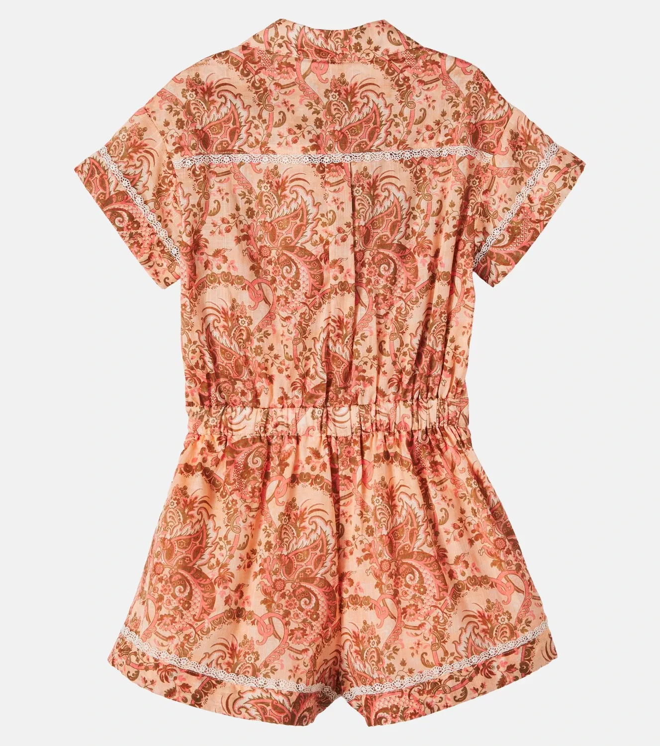 Комбинезон с цветочным принтом Zimmermann Kids, розовый — фото 3