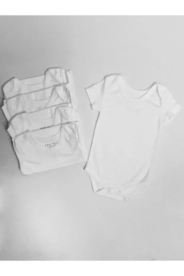 Детское боди для новорожденных хлопковое Basics Warba, White — фото 4