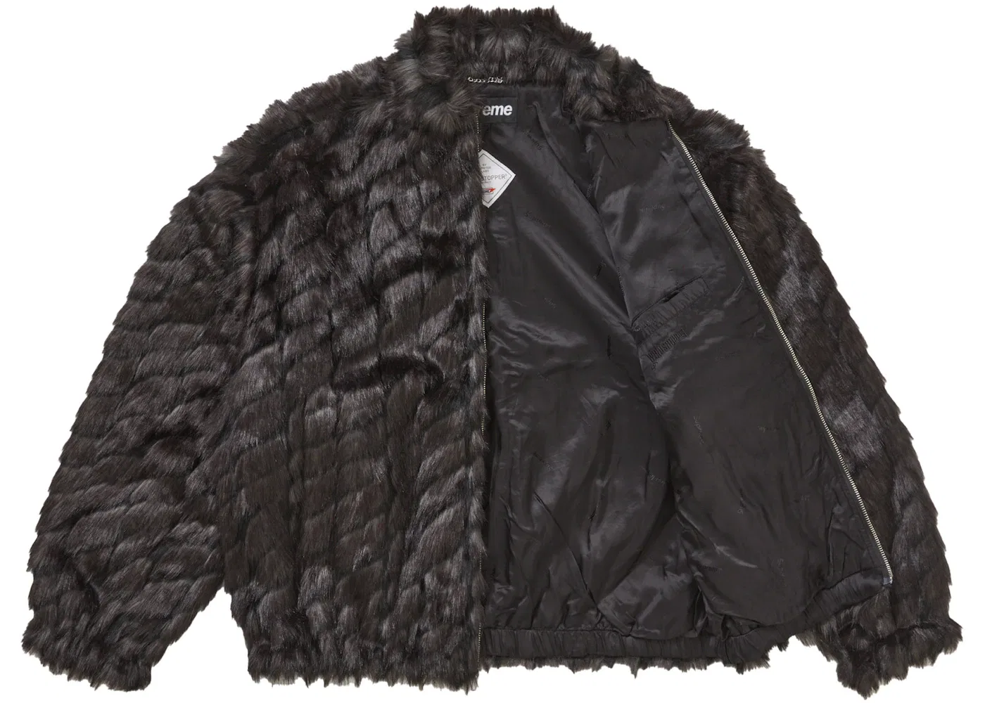 Мужская куртка с ветрозащитой из искусственного меха Supreme Jacket, Black — фото 2