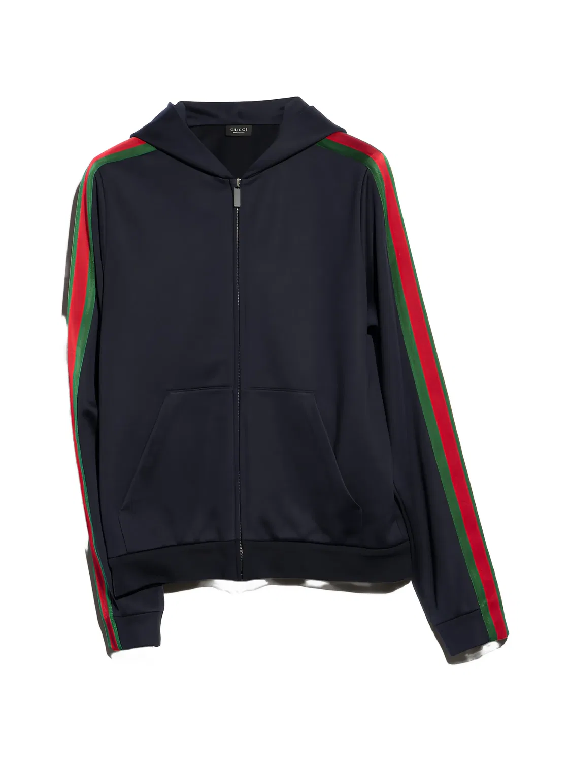 Куртка на молнии с отделкой Web Gucci, черный