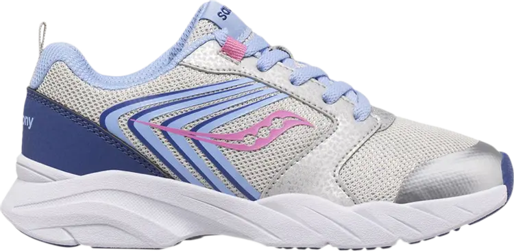 

Кроссовки Saucony Wind FST Lace Little Kid Silver Blue Pink, серебряный, Серый, Кроссовки Saucony Wind FST Lace Little Kid Silver Blue Pink, серебряный
