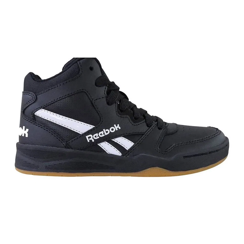 Детские кроссовки для мальчиков с высоким верхом Bb4500 Court Reebok, Core Black Core Ftwr White — фото 2