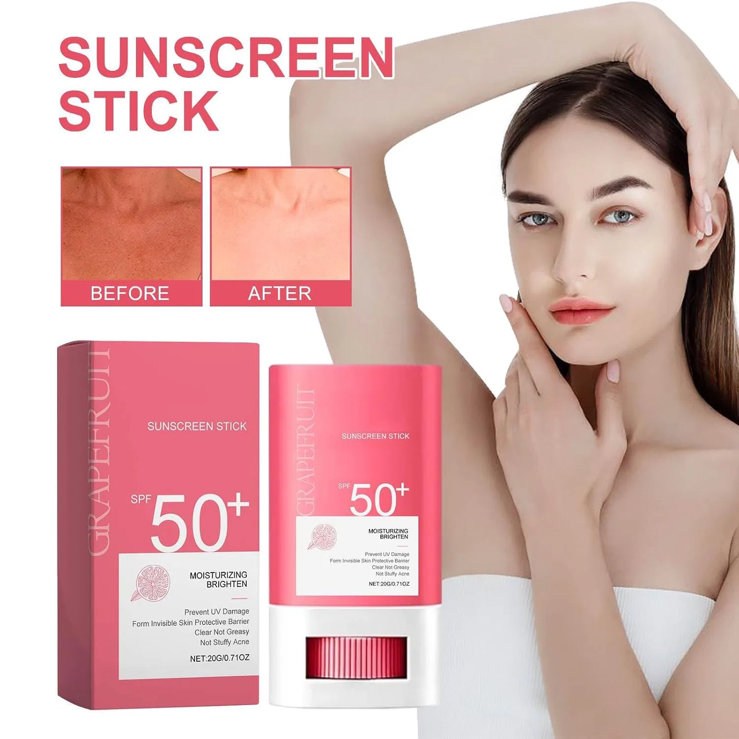 Солнцезащитный стик SPF 50+, 20 г, 1 шт Generisch — фото 3