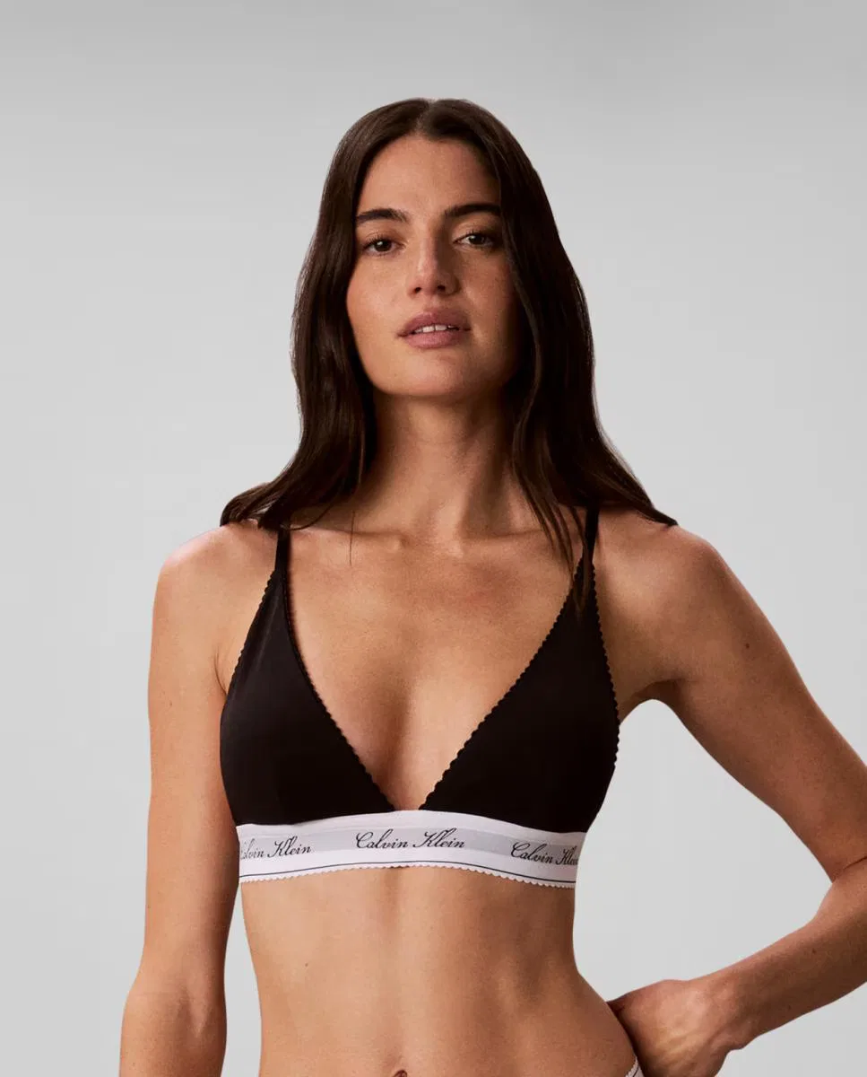 Женский бюстгальтер, Triangular Preformado, Calvin Klein, черный