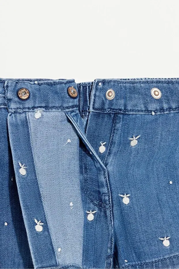 Детские шорты для девочек джинсовые Denim Short Skirt Lefties, Indigo — фото 4