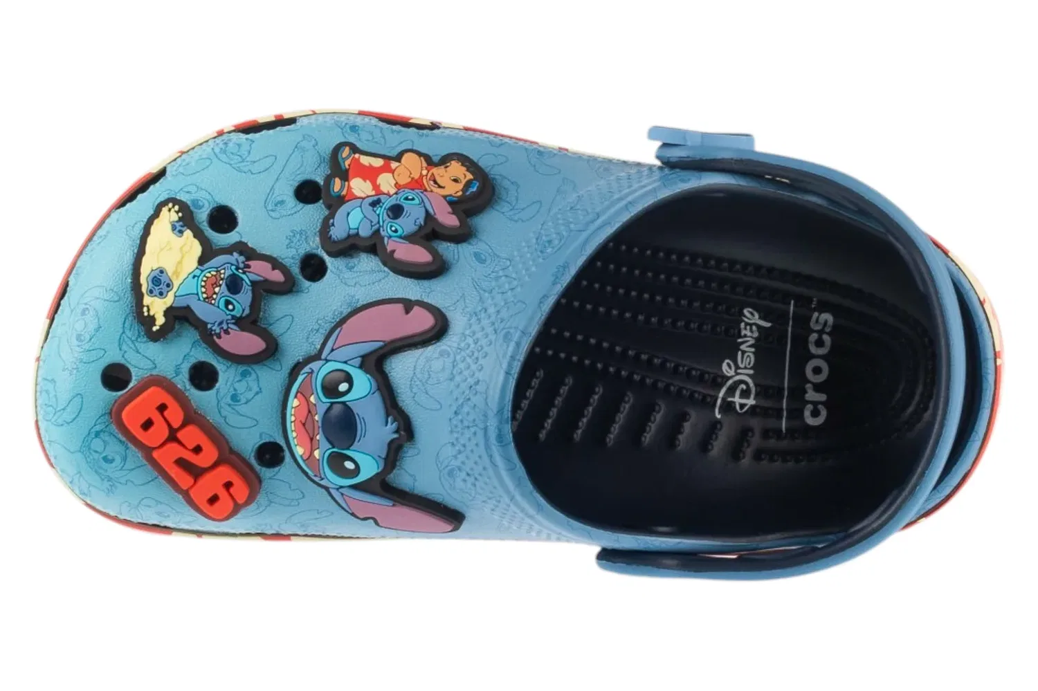 Сабо детские с принтом Stitch Crocs, синий — фото 3