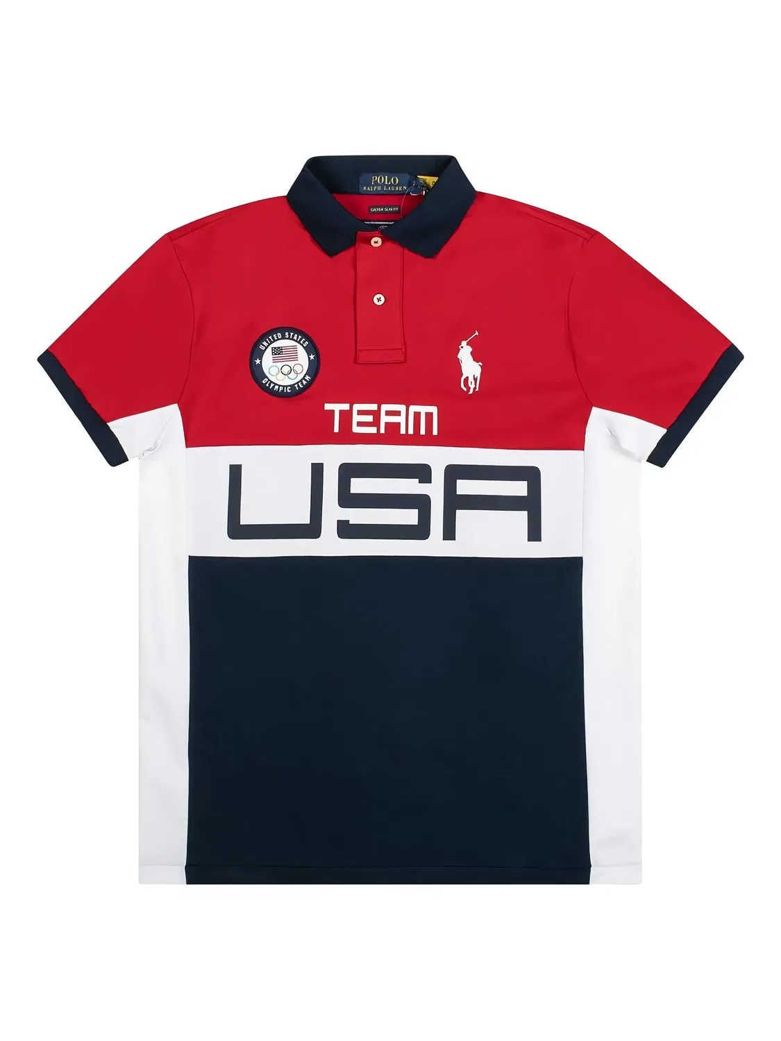 Поло с принтом команды США Polo Ralph Lauren, красный