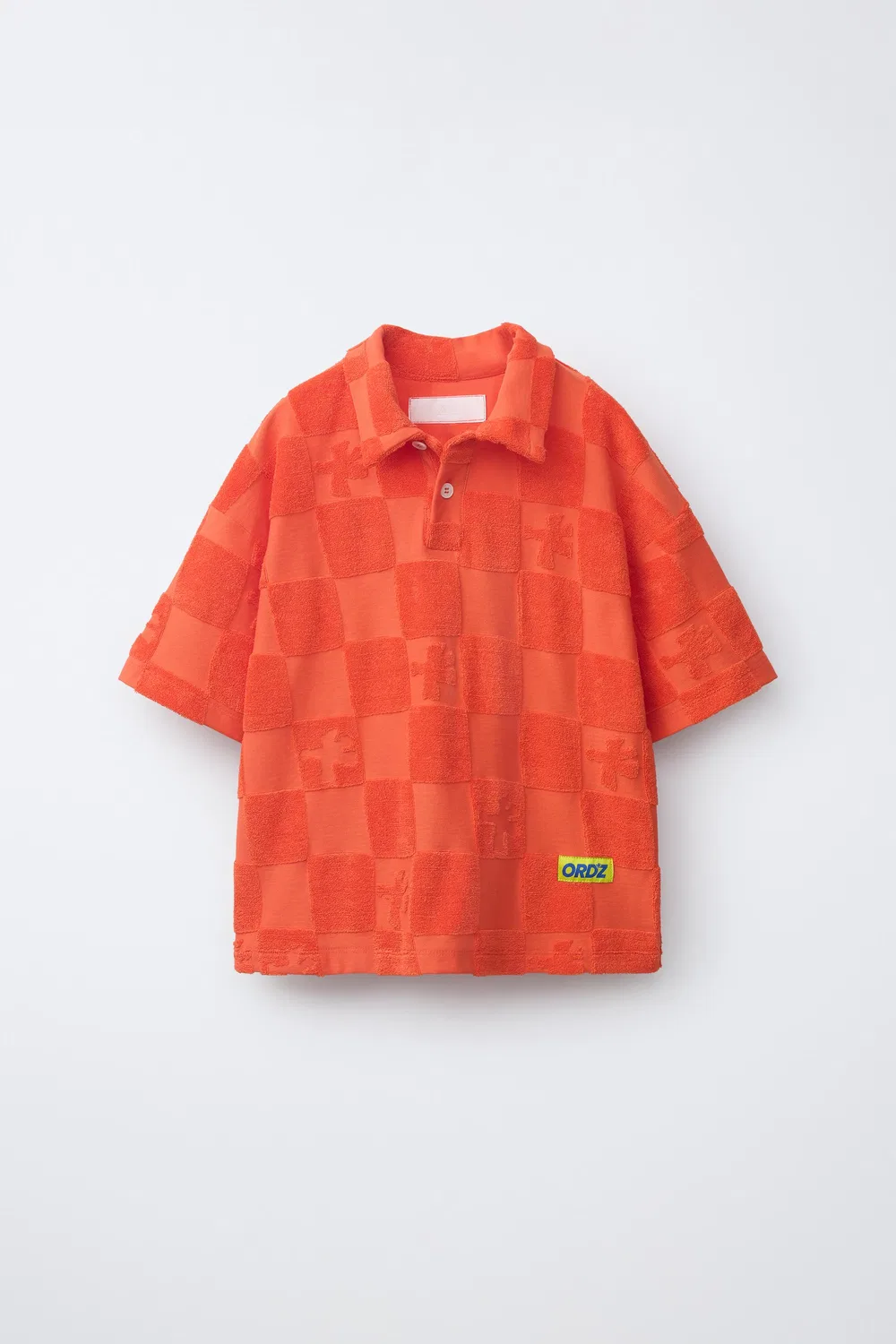 Футболка-поло с логотипом Terry ZARA, Orange
