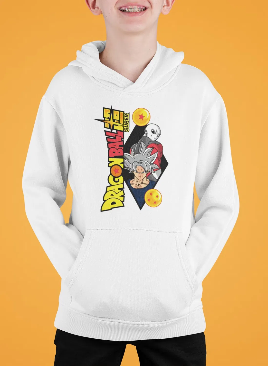 Худи с принтом Dragon Ball Diamond Zoom, белый