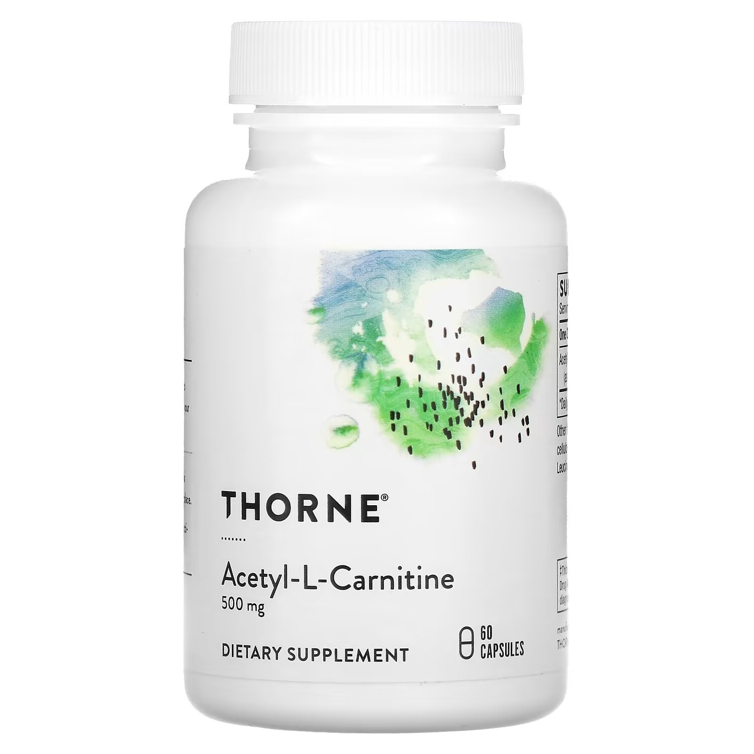 

Thorne Research Carnityl ацетил-L-карнитин, 60 капсул
