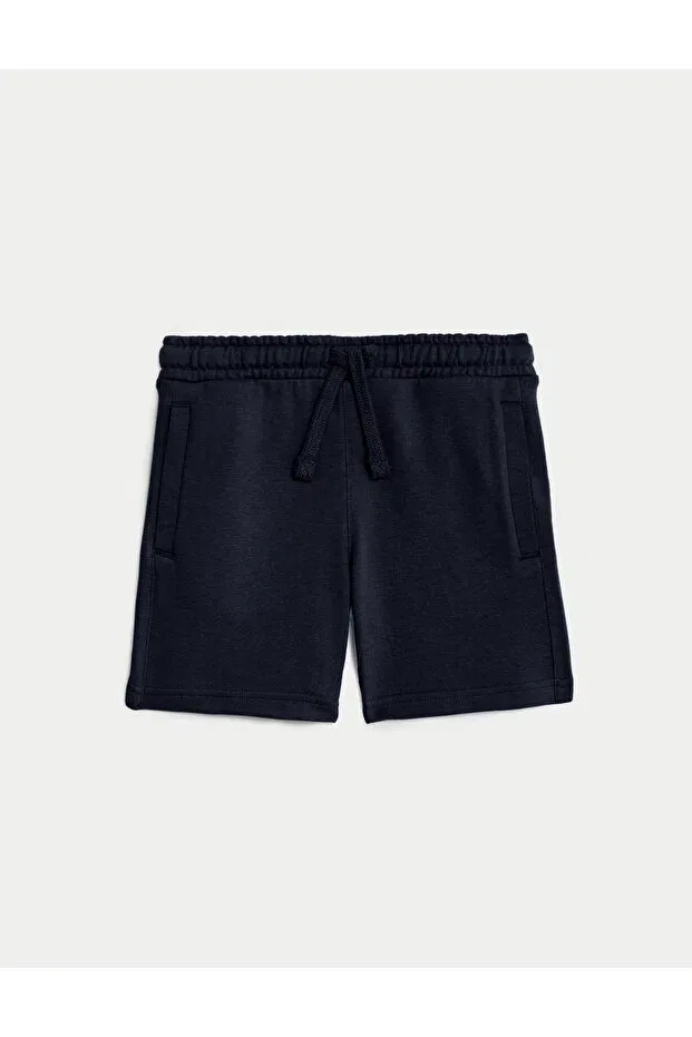 Детские шорты для мальчиков хлопковые Regular fit cotton shorts Marks & Spencer, Navy Blue — фото 3