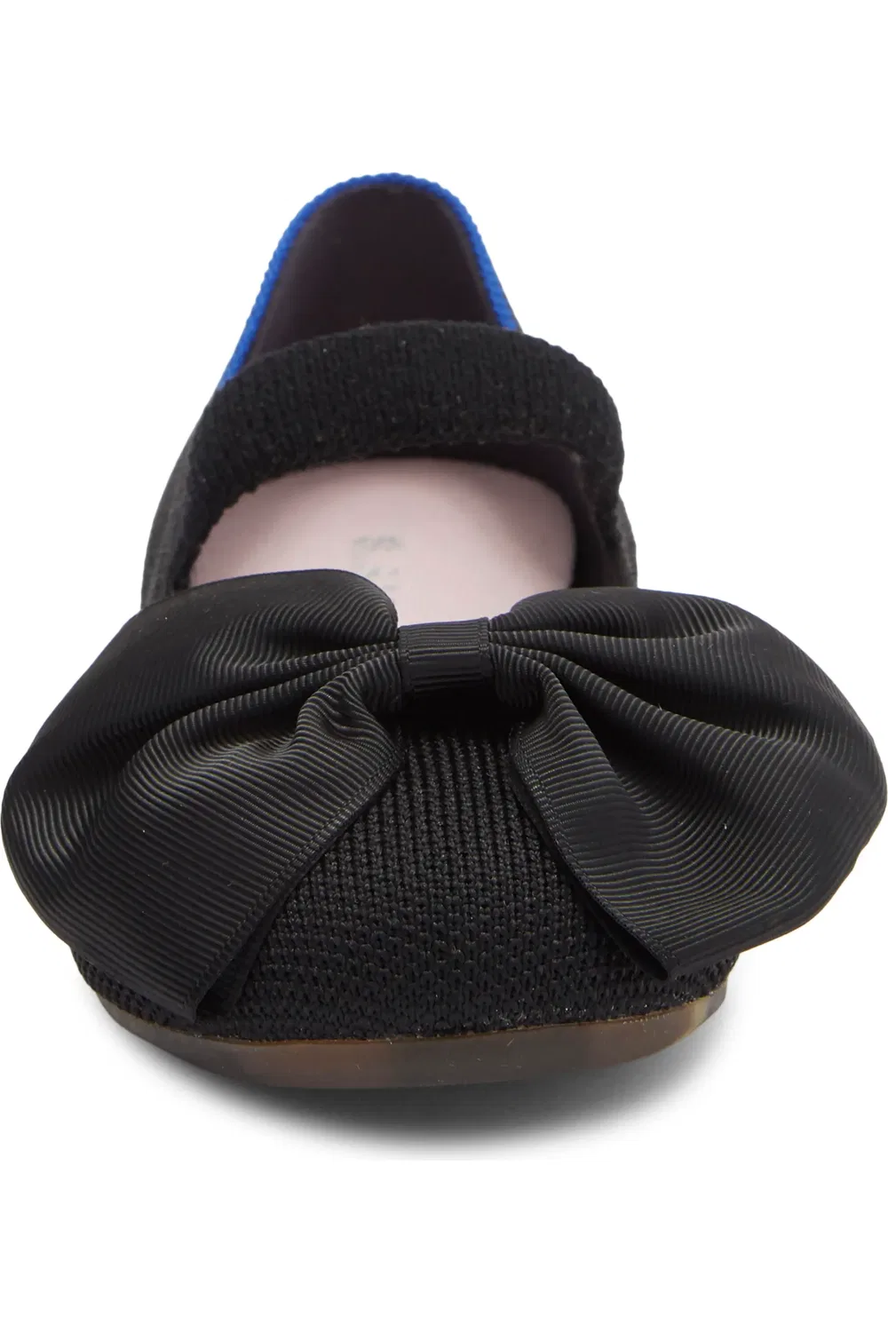 Детские туфли балетки на плоской подошве с бантом The Big Bow Rothy's, черный — фото 4