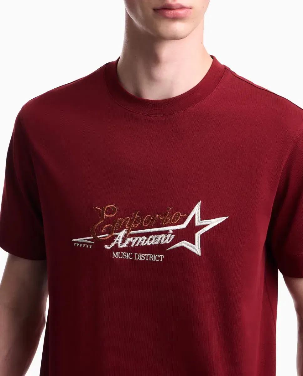 Мужская футболка с коротким рукавом с логотипом Emporio Armani, Red — фото 3