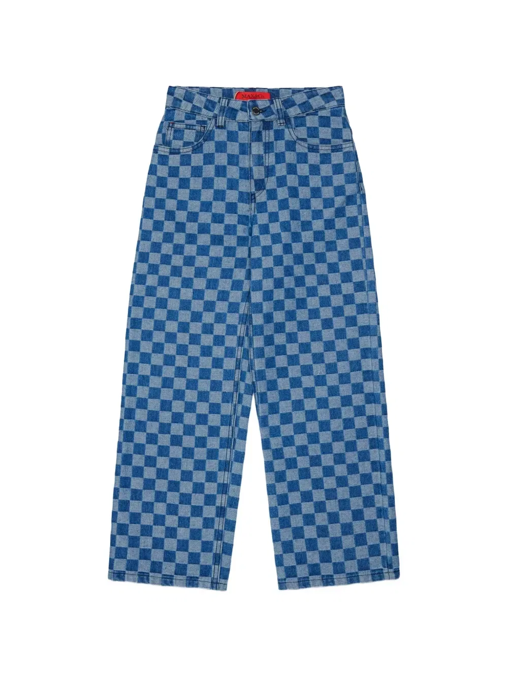 Джинсы в клетку Max&Co. Kids, синий