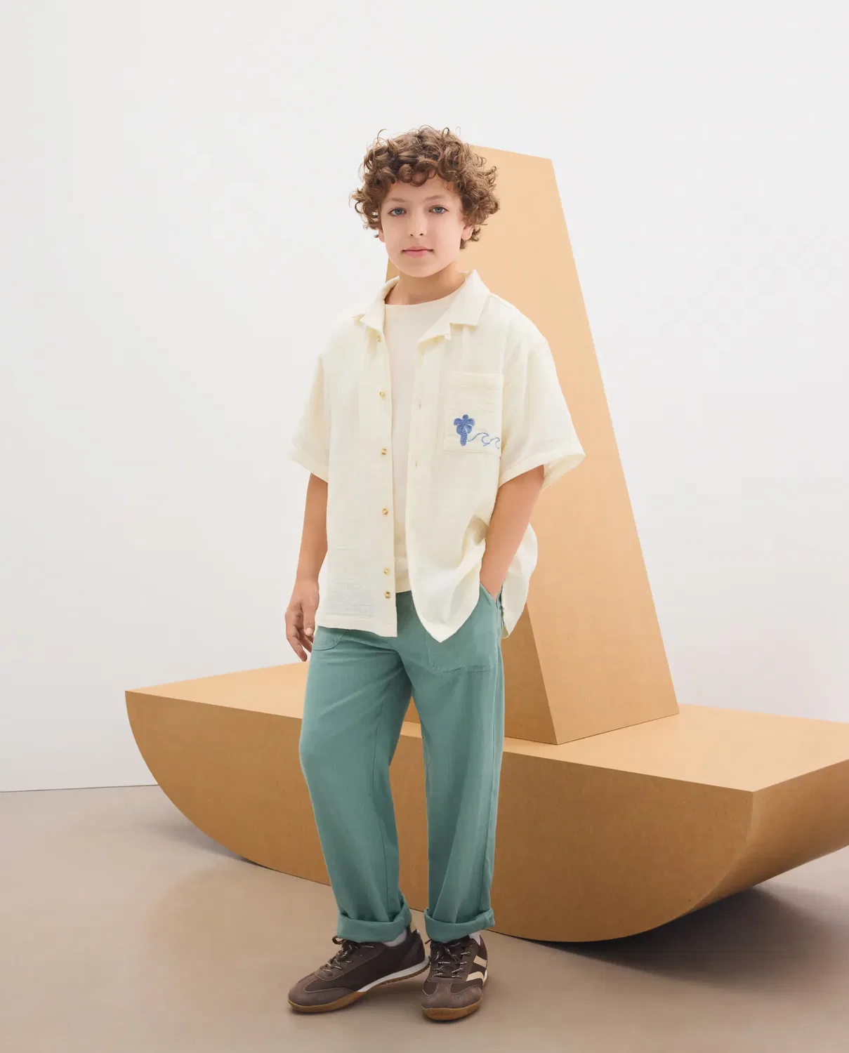 Детские штаны для мальчиков с карманами карго Kids El Corte Inglés, Verde