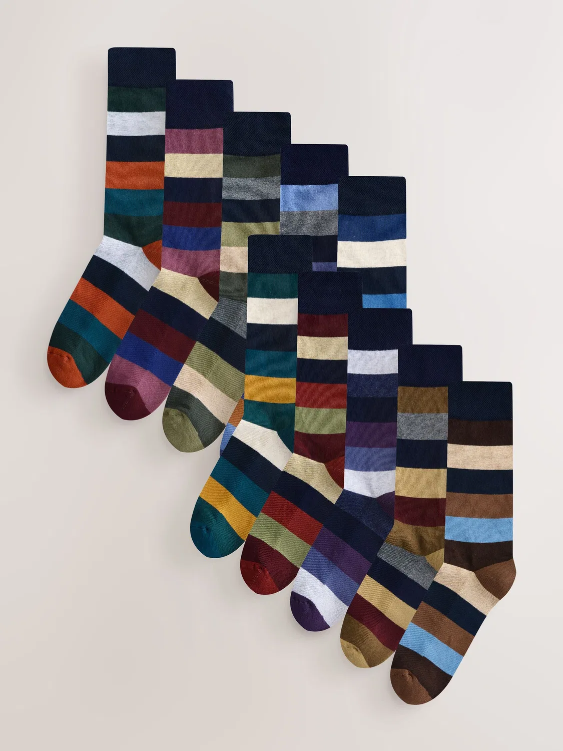 Носки повседневные Cushioned Sole Comfort Socks Next, зеленые/синие/серые