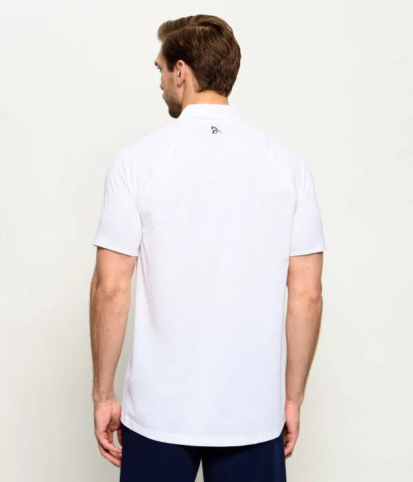 Мужское поло Lacoste X Novak Djokovic Slim Fit, белый — фото 3