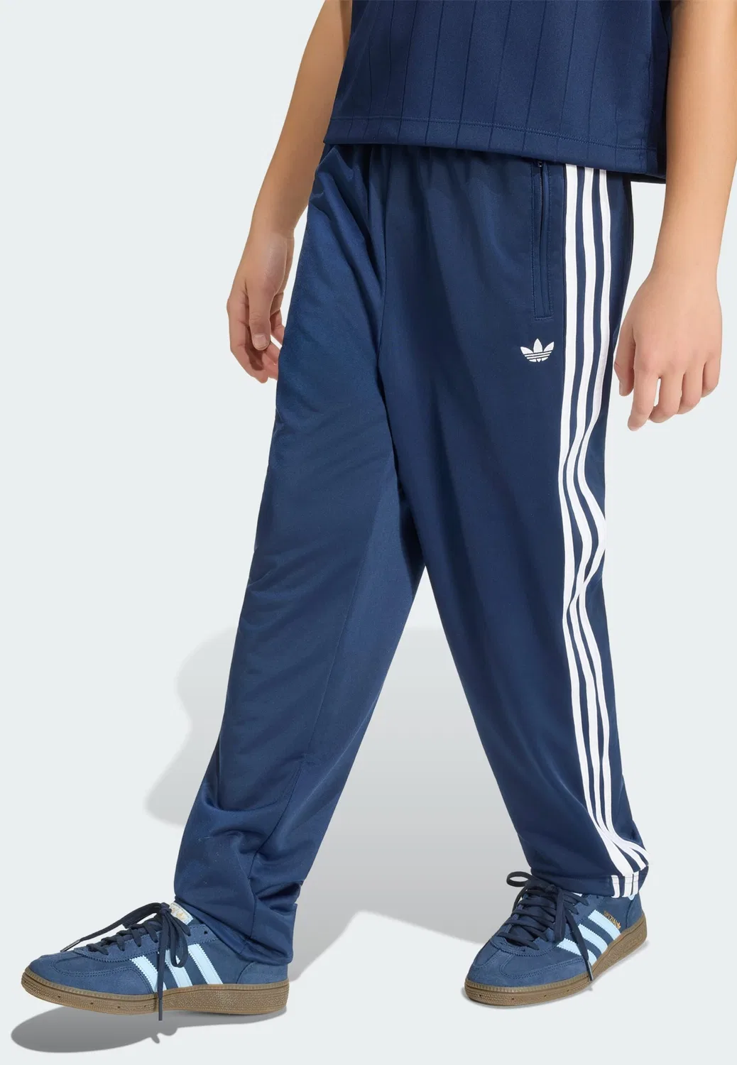 Брюки Adidas Originals Regular Pants Firebird темно-синего цвета — фото 2