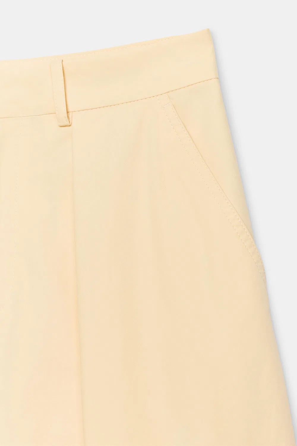 Плиссированные бермудские шорты из коллекции ZW ZARA, Butter — фото 4