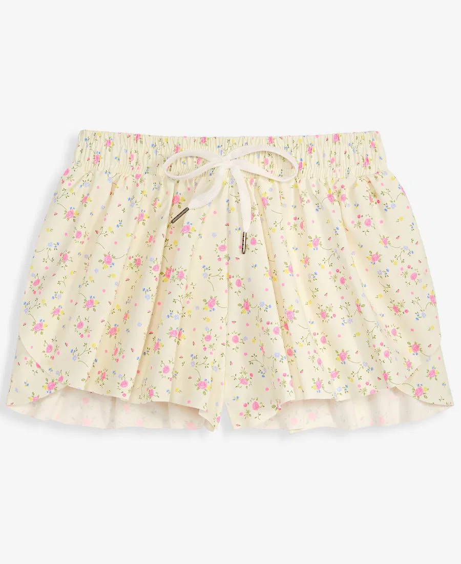 Детская юбка-шорты для девочек с принтом Tiered Floral With Jules, Yellow