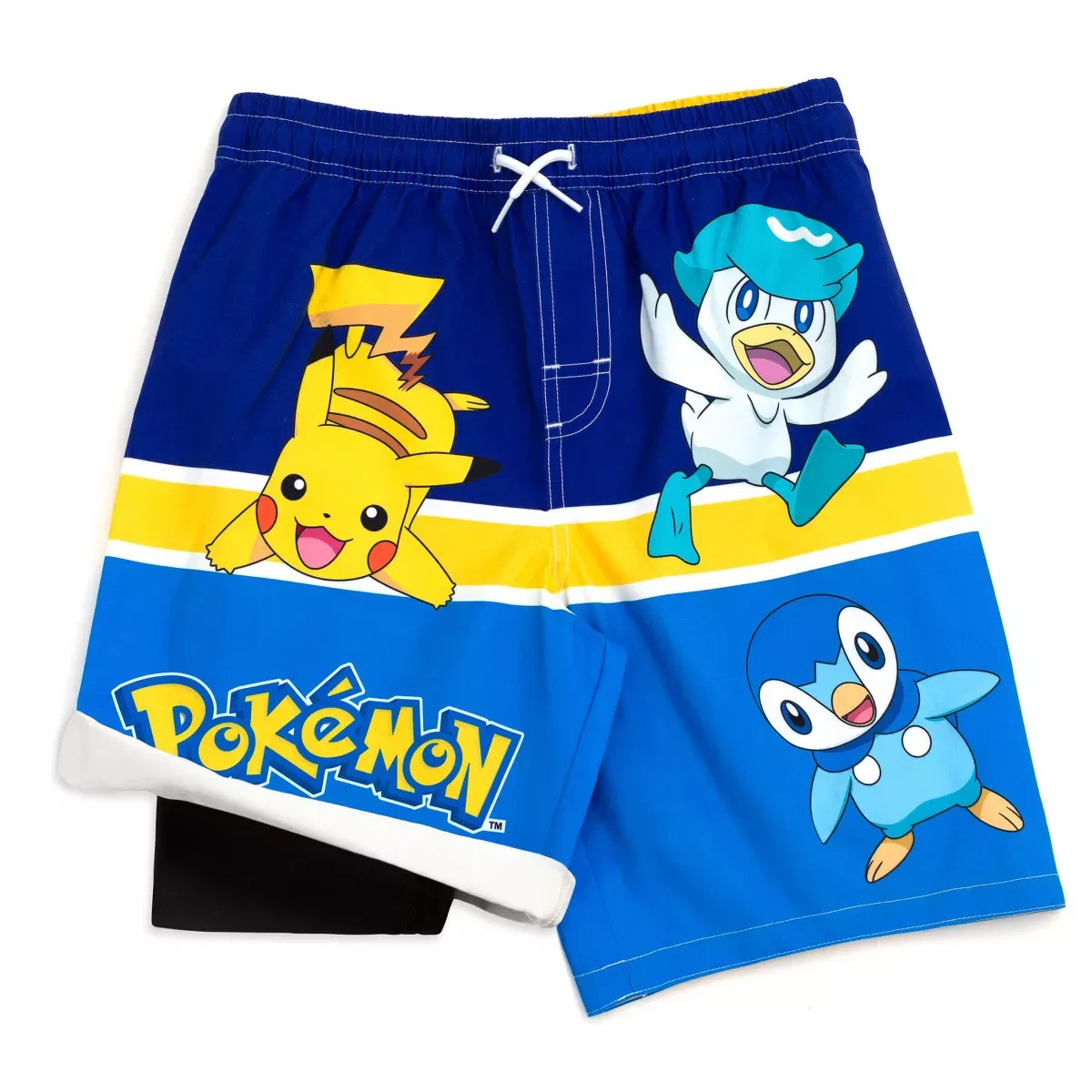 Детские плавки с принтом Pokemon Compression UPF 50+ Swim Trunks Bathing Suit Pokemon, Blue
