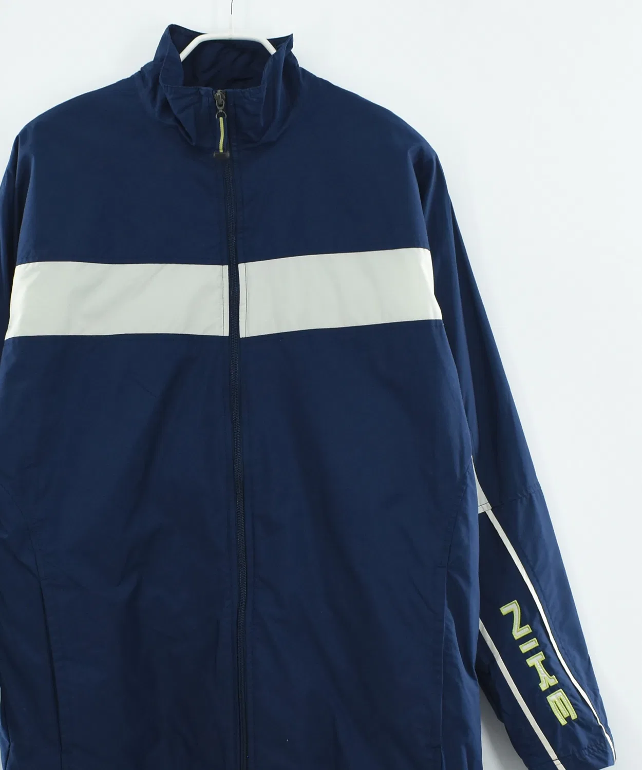 Мужское нейлоновое джакет с полной застежкой Vintage Y2K NIKE, Navy