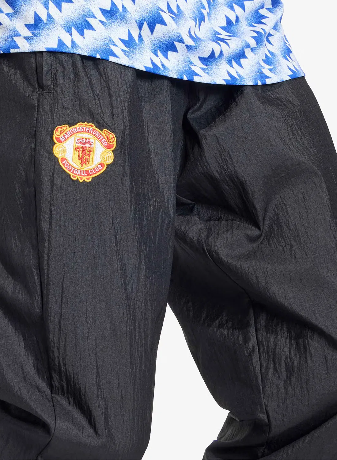 Штаны с логотипом Manchester United Adidas, черный — фото 3