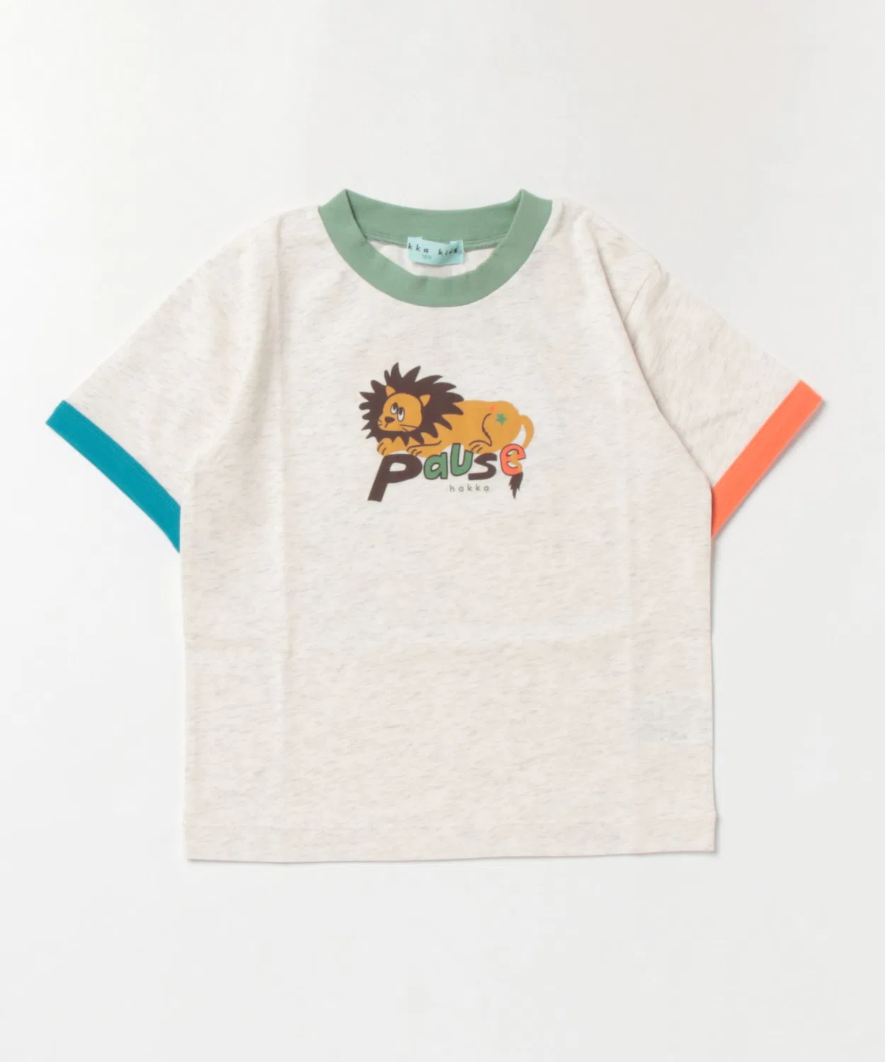 Детская футболка с принтом льва, с коротким рукавом, контактная прохлада, hakka kids, Light Grey