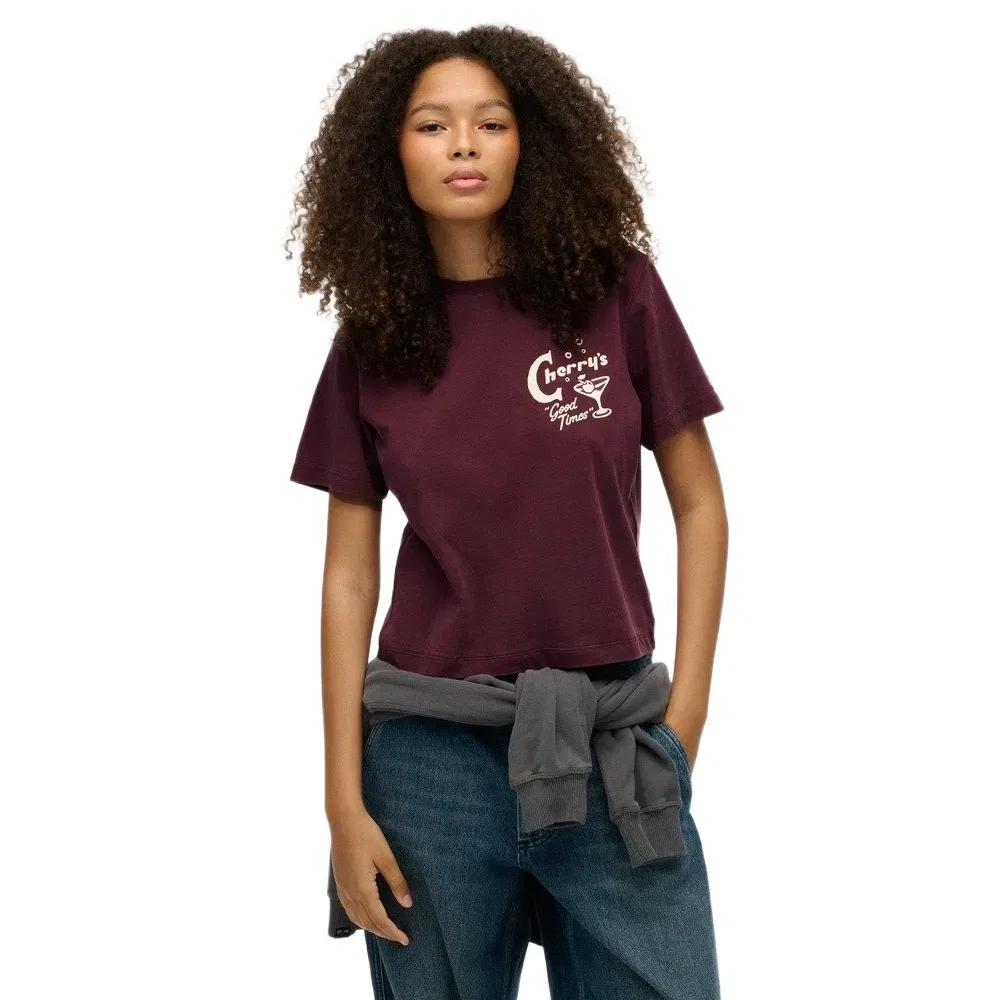 Футболка с коротким рукавом Roadside Trade Relaxed Superdry, фиолетовый
