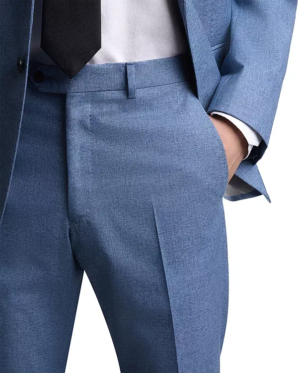 Мужской костюм slim fit Emporio Armani, Light Blue Melange — фото 3