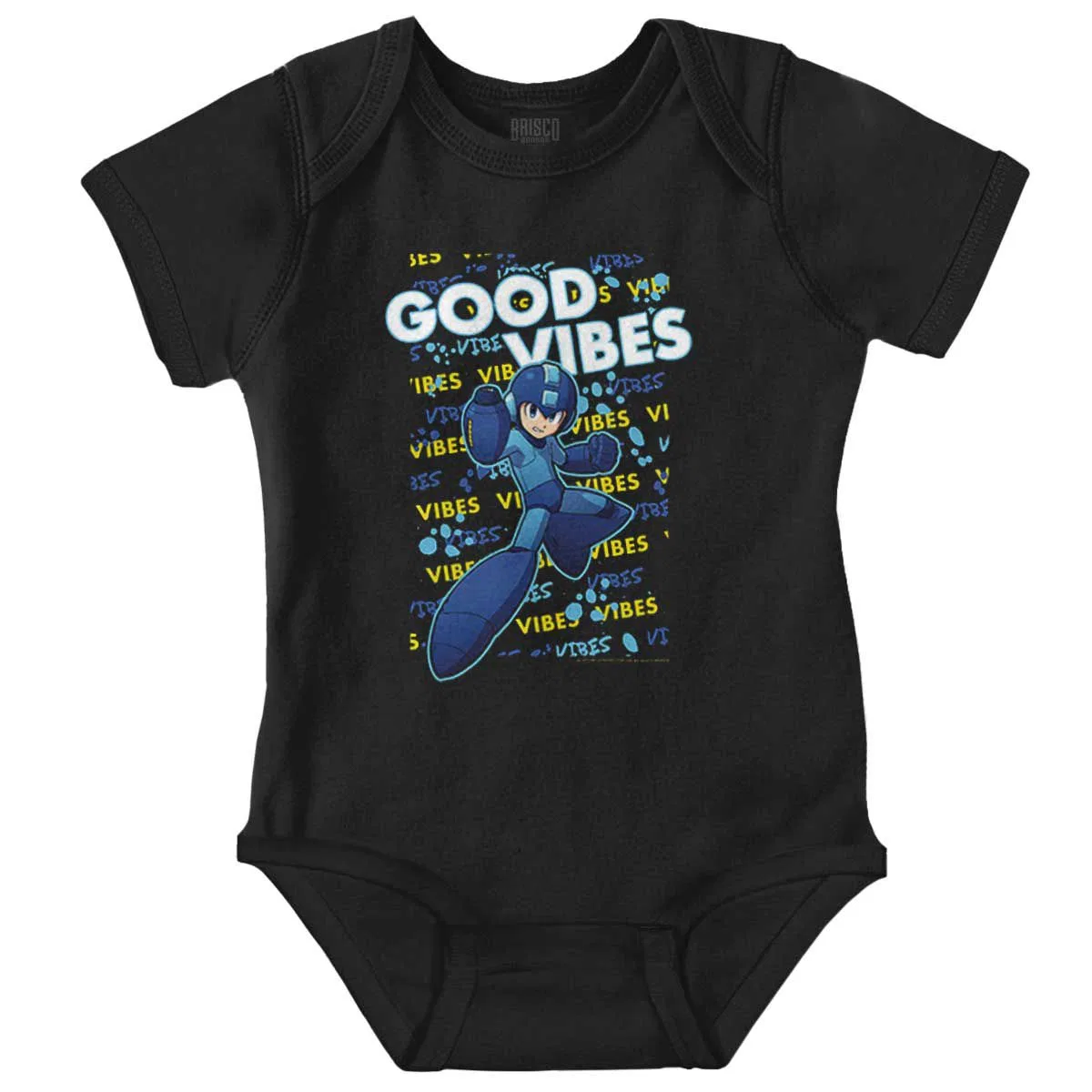 Детский боди-комбинезон с принтом Mega Man Good Vibes Brisco Brands, Black