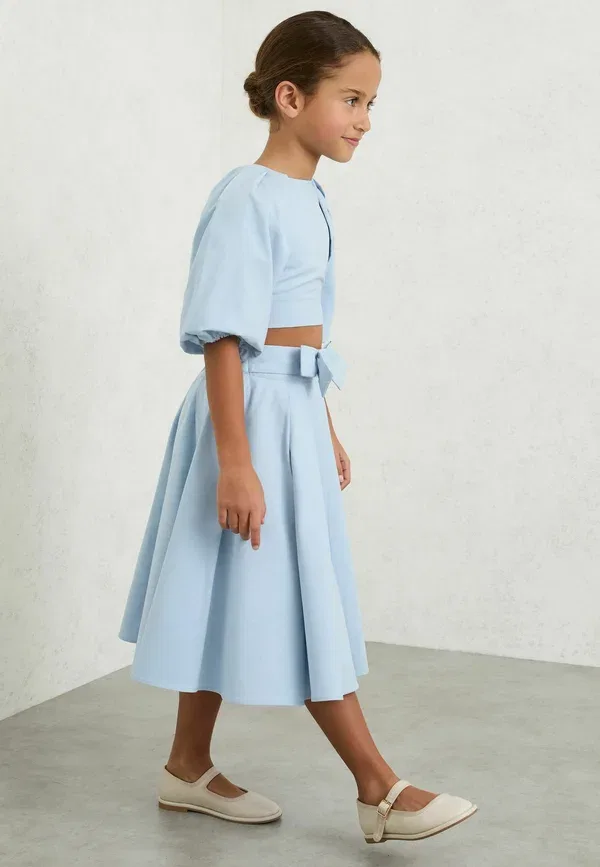 Блуза с завязками на спине Marlie Reiss, Pale Blue, бледно-голубой — фото 3