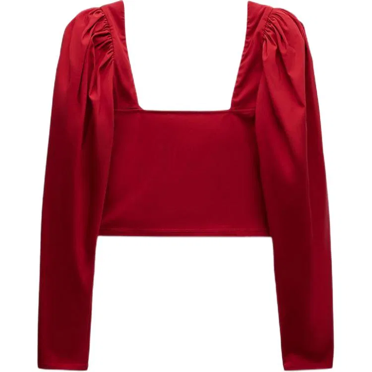 Женская рубашка Red Moderate ZARA, Красный — фото 3