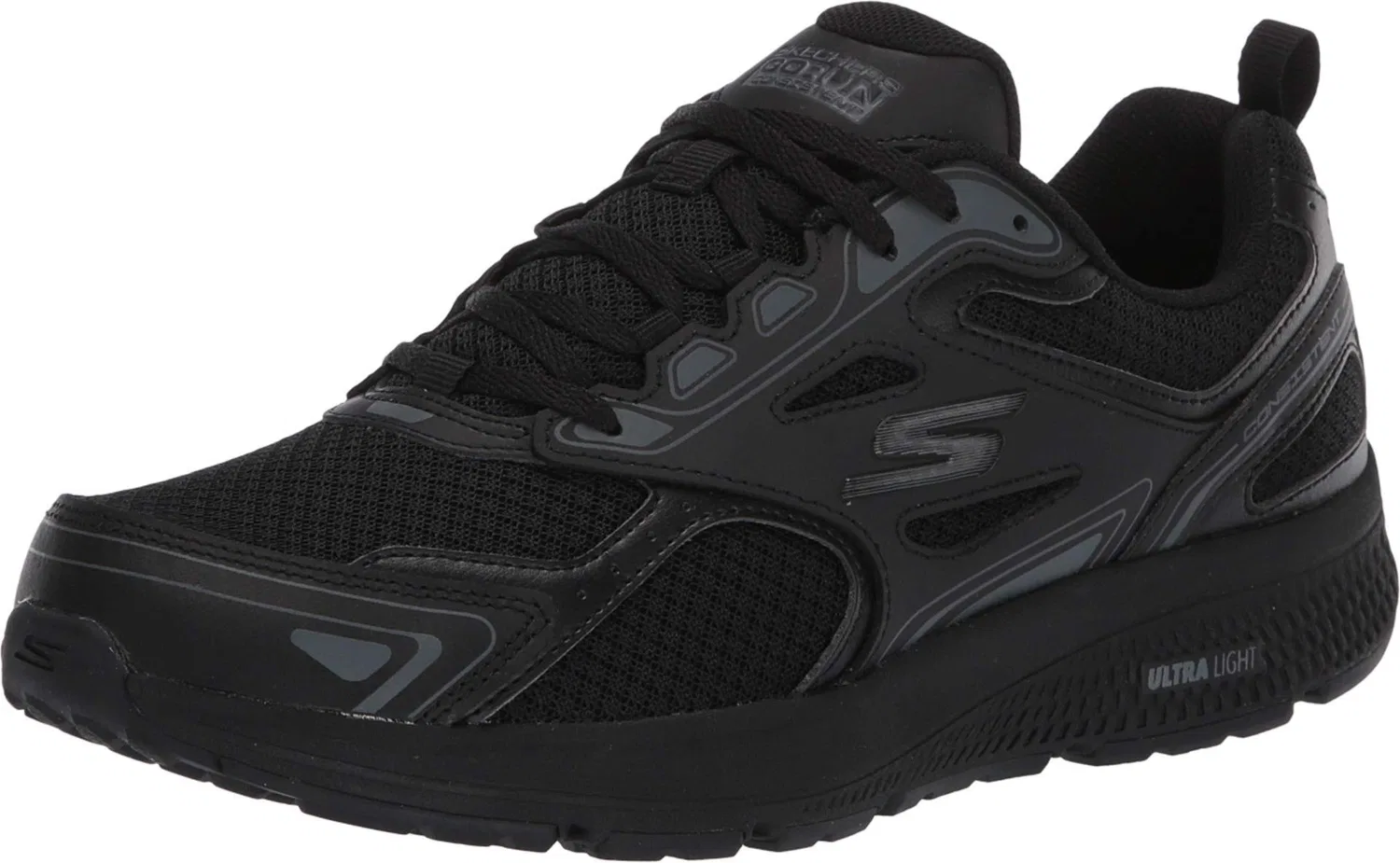 Детские кроссовки для девочек с шнуровкой Go Run Consistent Skechers, Black Pure Pleasure