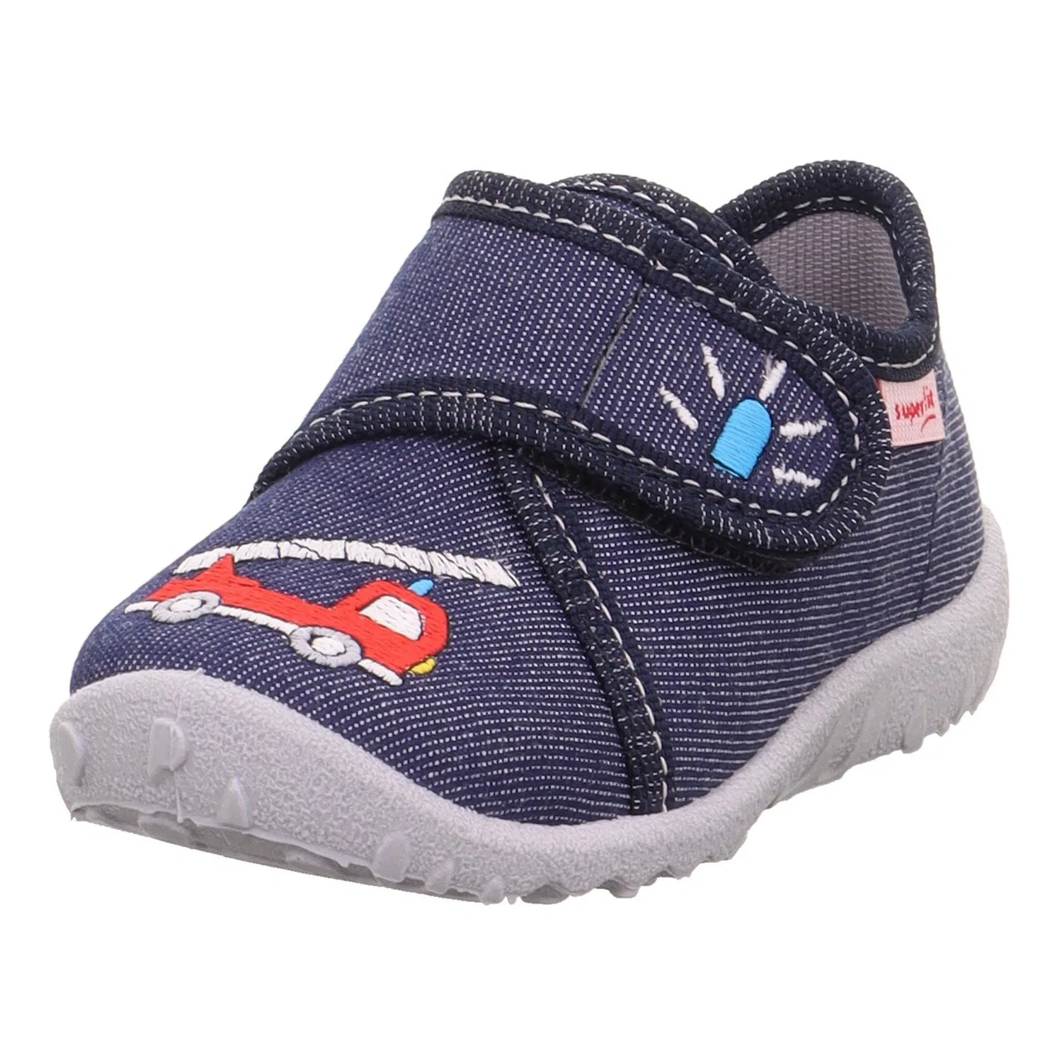 Детские тапочки с ярким рисунком Superfit, Dark Blue Fire Truck