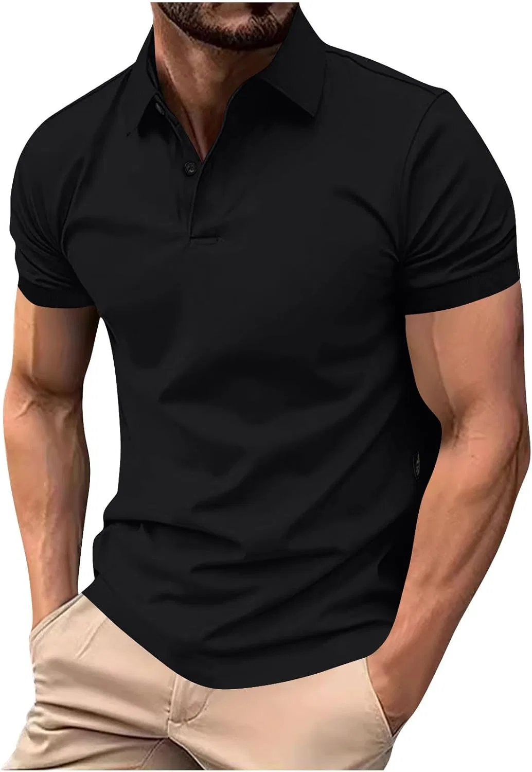 Мужская футболка с коротким рукавом slim fit, Black