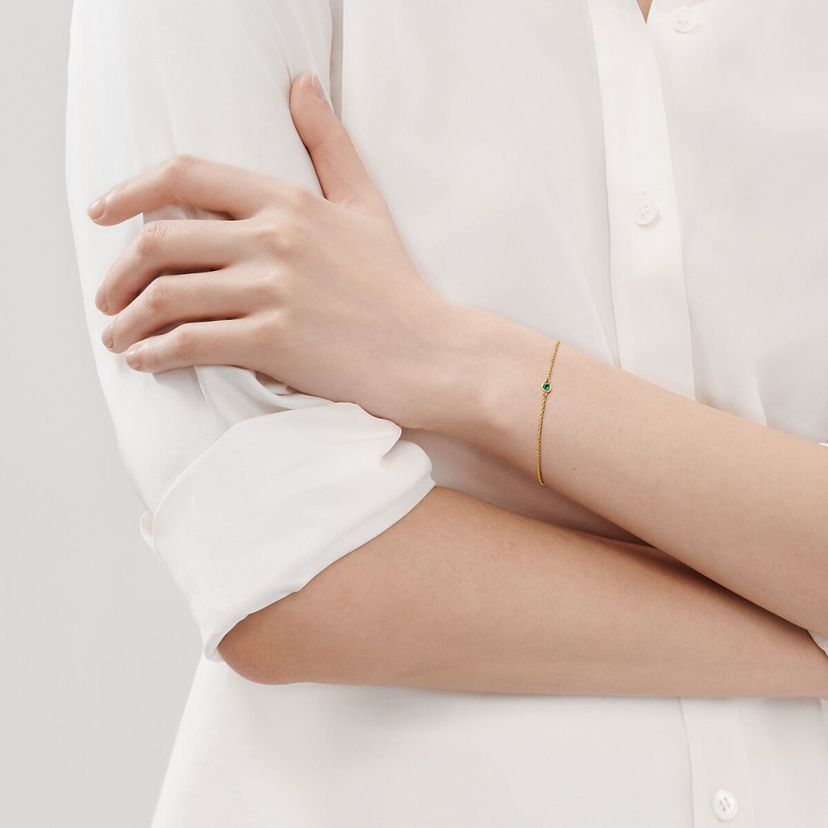 Браслет Tiffany & Co. Elsa Peretti Color by the Yard Emerald, золото — фото 4