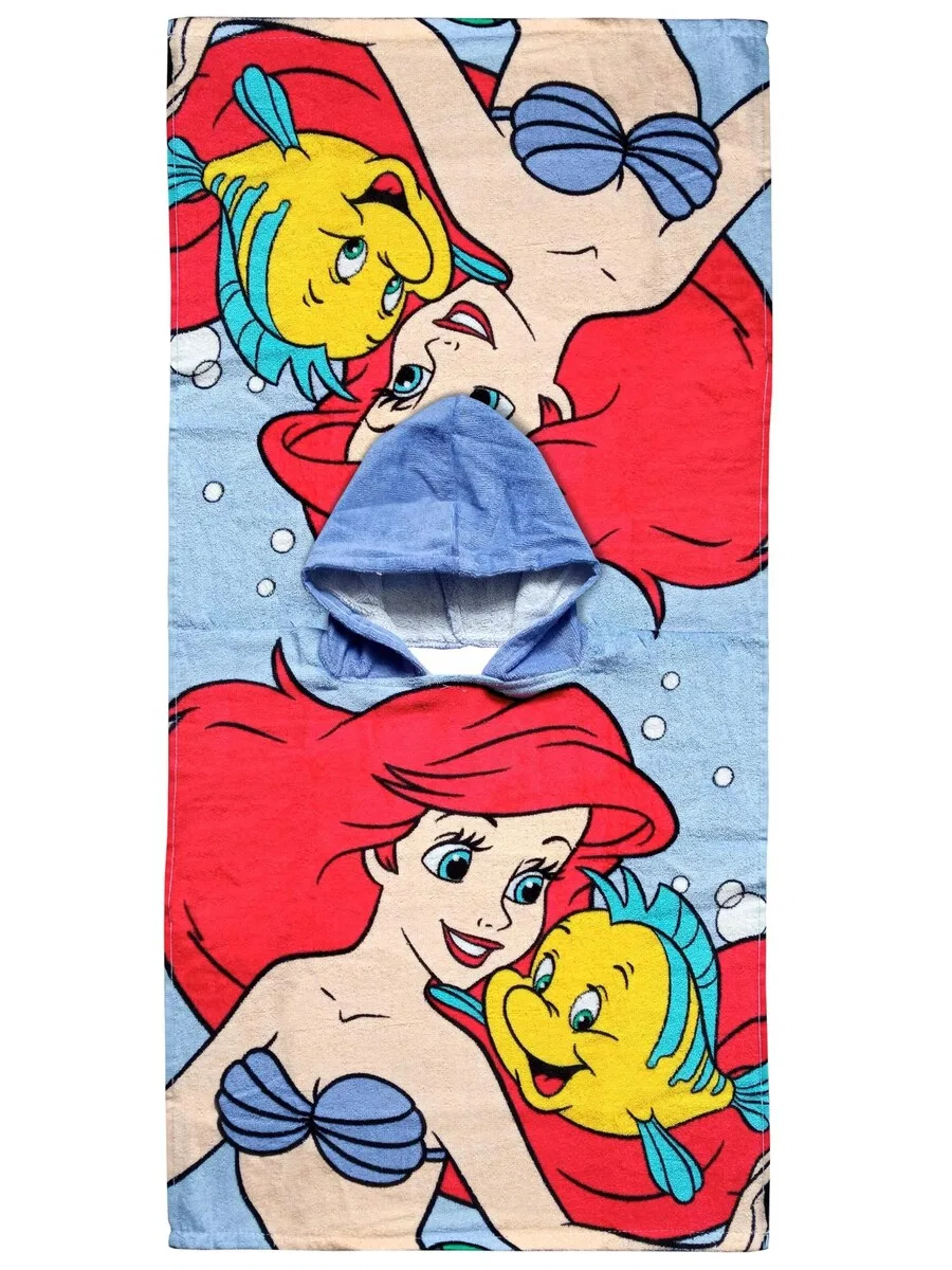 Банный халат Disney «Ариэль» синего цвета