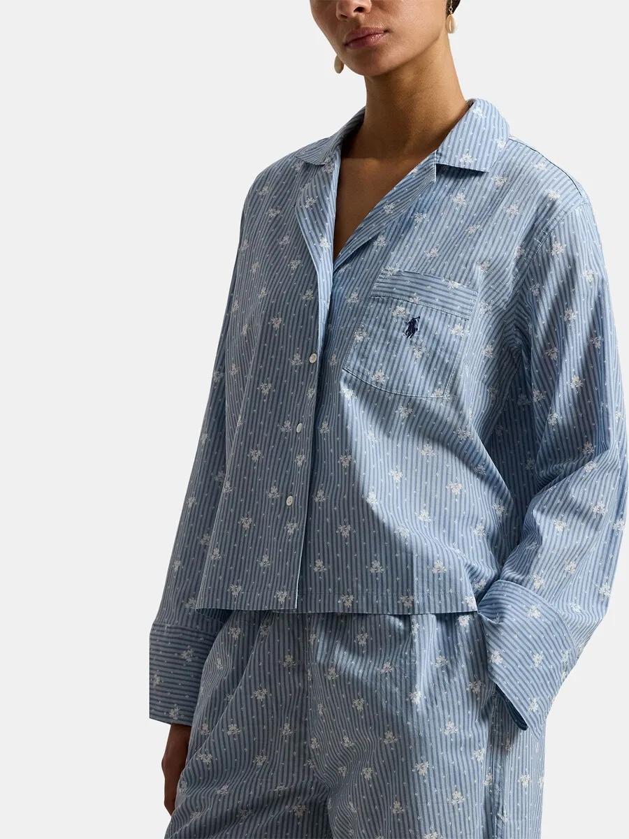 Пижама Polo Ralph Lauren 'Vintage Pretty Voile' светло-голубого цвета — фото 3