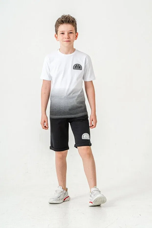 Детский комплект для мальчиков с принтом Born the skate Mışıl Kids, Black