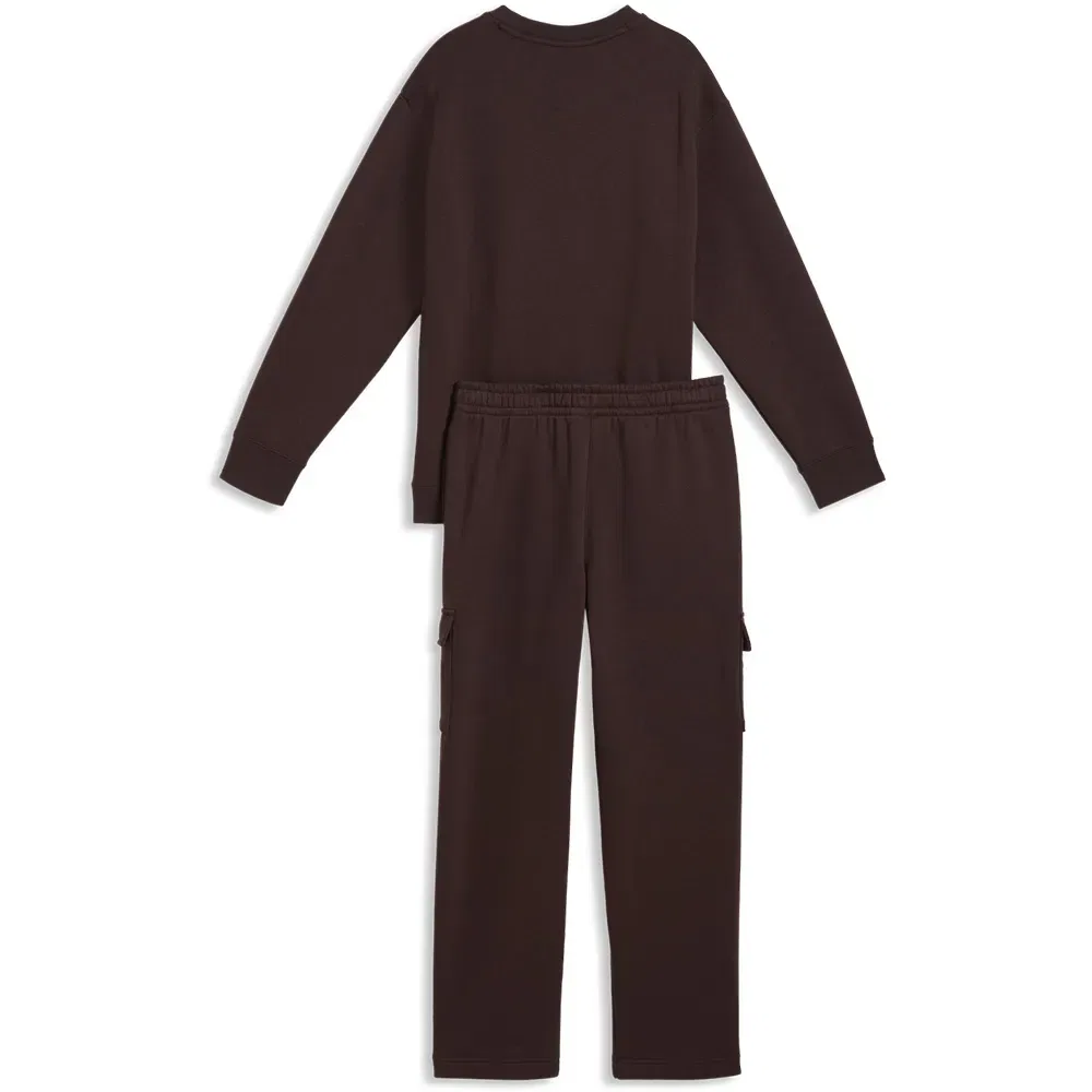 Детский спортивный костюм для мальчиков с принтом Essential Elevated Relaxed & Cargo Puma, Brown — фото 4