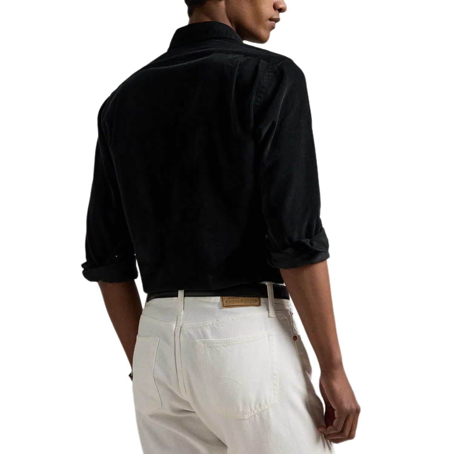 Мужская рубашка с широким отложным воротником Black Polo Ralph Lauren — фото 3