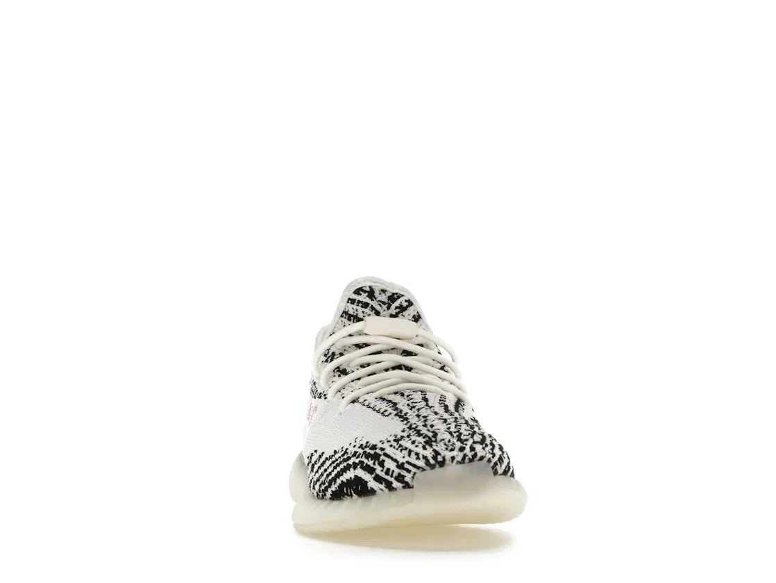 Детские кроссовки lifestyle с принтом Yeezy Boost 350 V2 Adidas, White/Core Black/Red — фото 2