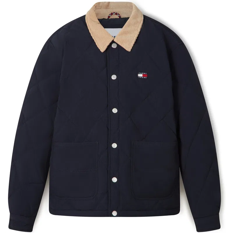 Мужская куртка стеганая с ромбовидным узором Tommy Hilfiger, Dark Marine Blue C1G — фото 3