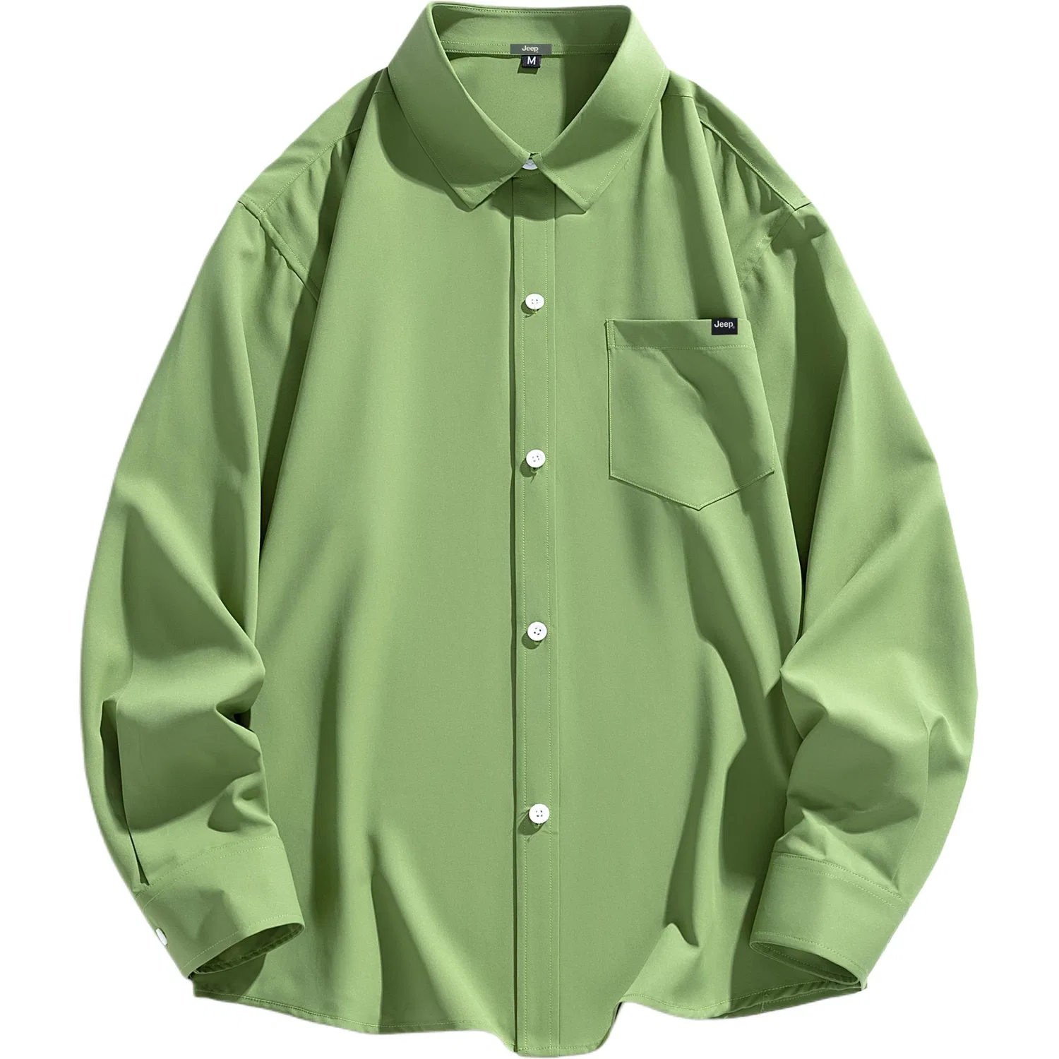 Детская рубашка с воротником, прямой крой, Jeep, Fruit Green