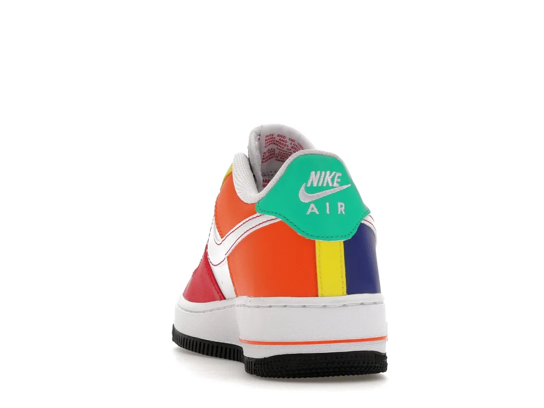 Детские кроссовки Lifestyle Nike Air Force 1 Low '07 LV8 Rubik's Cube, University Red/Deep Royal Blue/Opti Yellow/White — фото 4