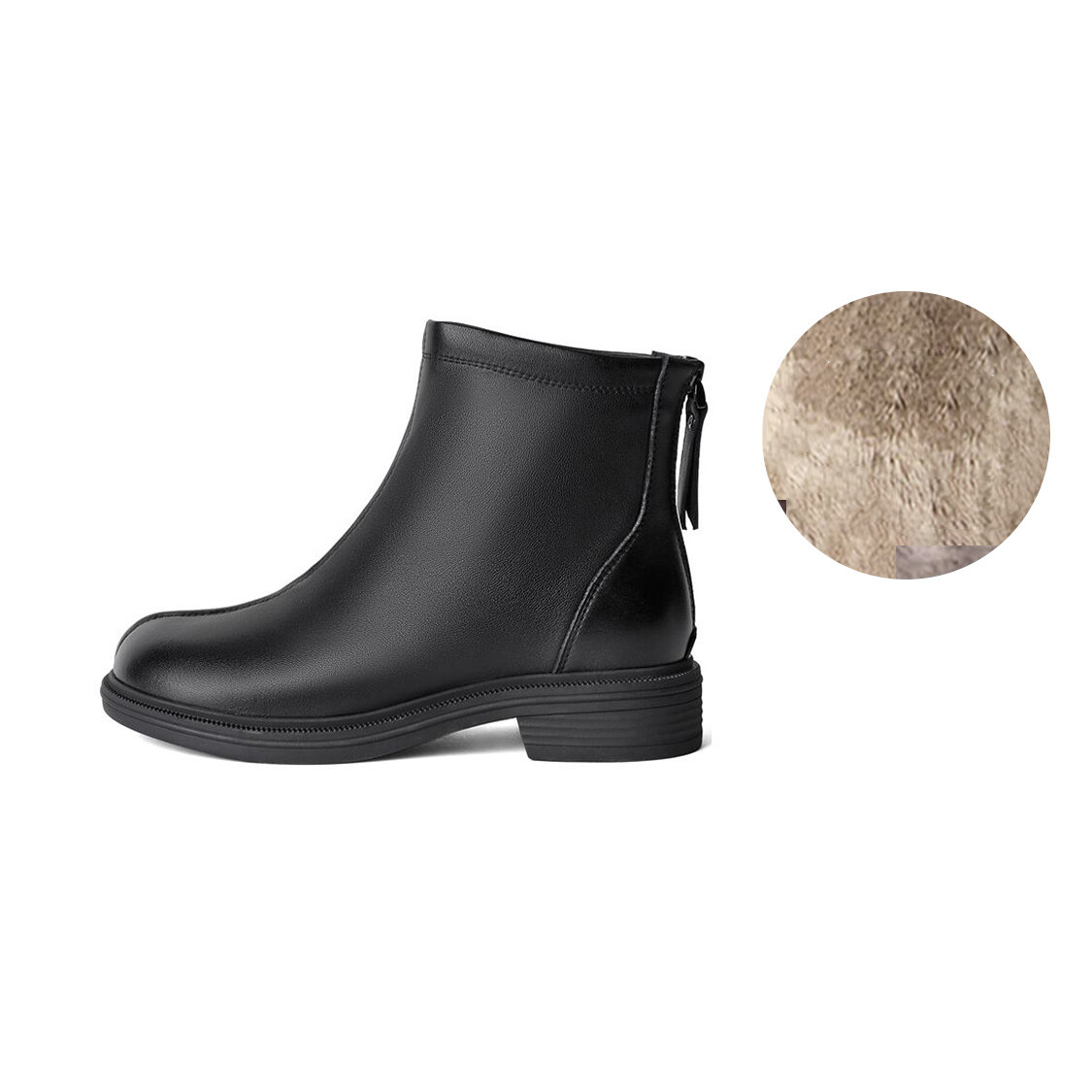 

Ботильоны женские Senda, цвет Black Fleece-lined
